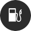 Black and white icon of fuel pump